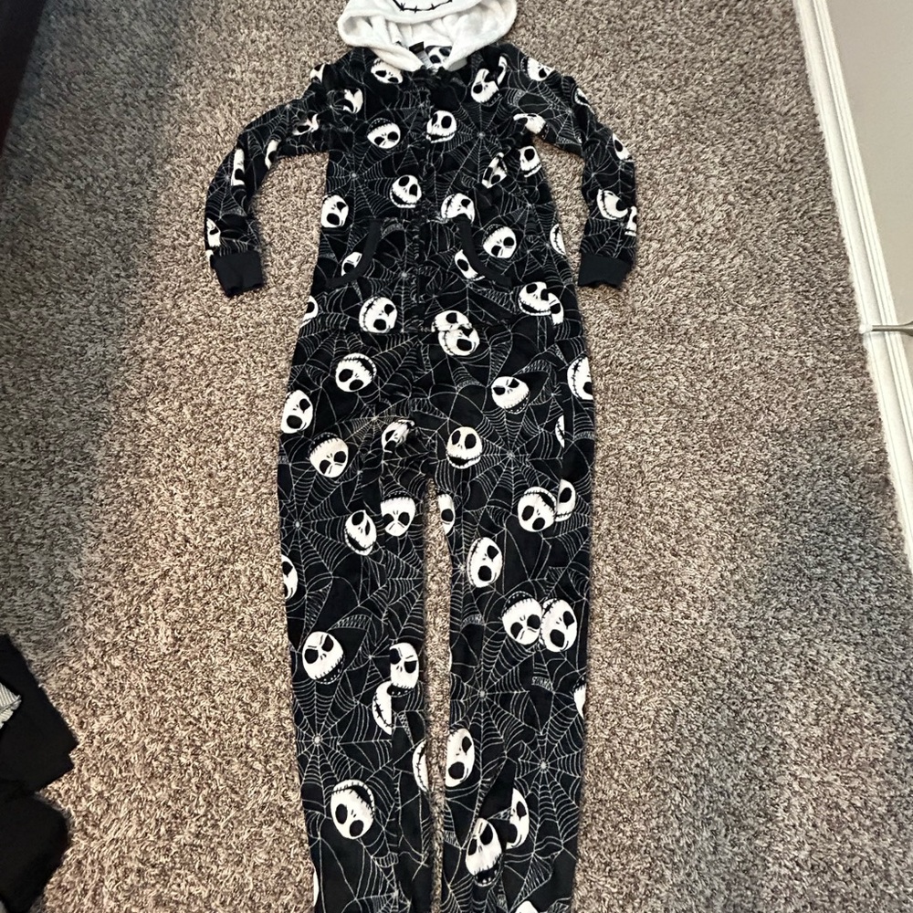 Kids Black and White Skeleton One Piece